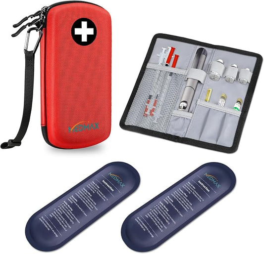 Hard Shell Insulin Cooler Travel Case by MEDMAX
