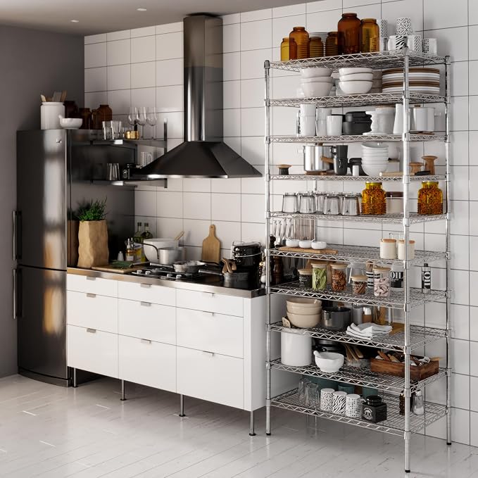 21" Deep x 36" Wide x 86" Height Wire Shelving Kit | 10-Tier | NSF Commercial - Image 6