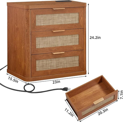 LEYAOYAO Rattan Night Stand - Image 2