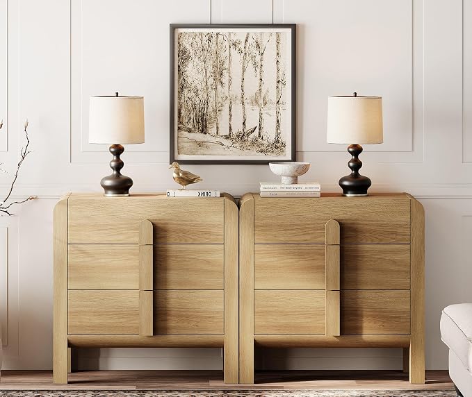 WAMPAT 6 Drawer Dresser for Bedroom, 2 in 1 63" Wide Mid Century Modern Wide - Image 3