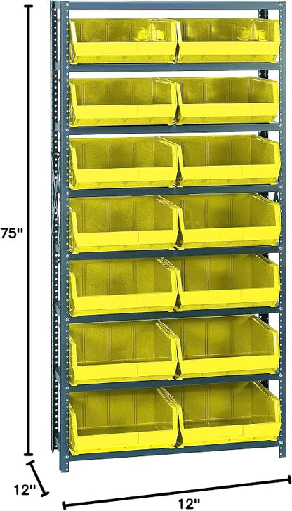 Quantum Storage Systems QSBU-250YL Giant Open Hopper Steel Shelving System - Image 2
