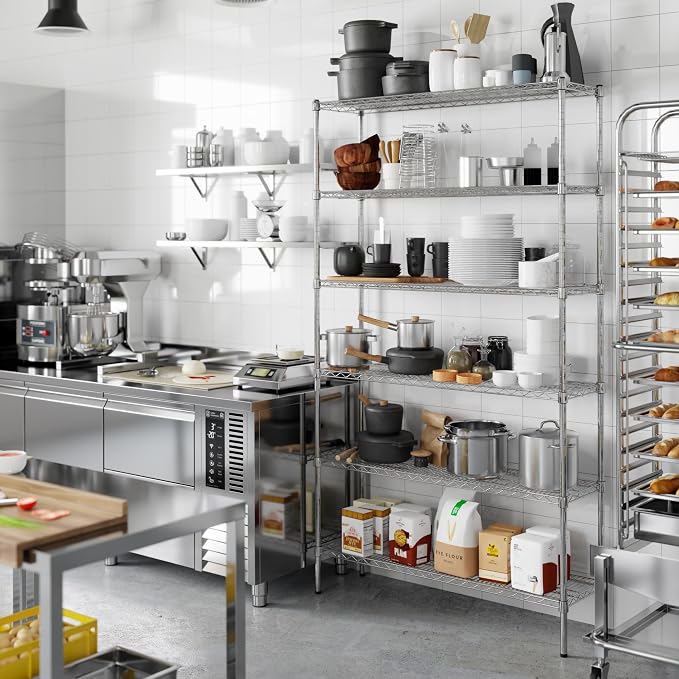 14" Deep x 48" Wide x 86" Height Wire Shelving Kit | 6-Tier | NSF Commercial - Image 2