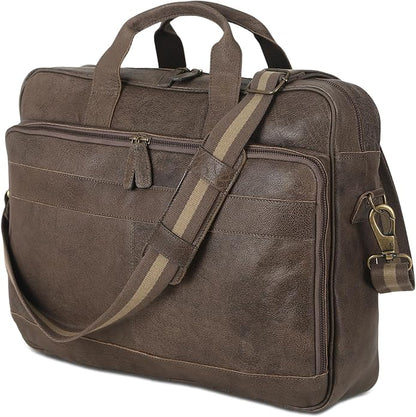 KomalC 16 Inch Leather briefcases Laptop Messenger Bags - Image 7