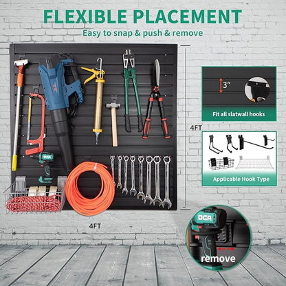 Slat Wall Paneling Garage Slat Wall Storage Systems, Slatwall Panels 4x4 ft Peg - Image 3