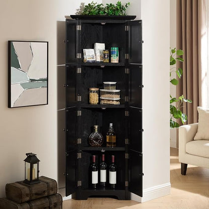 72" H Farmhouse Corner Storage Cabinet - Image 8