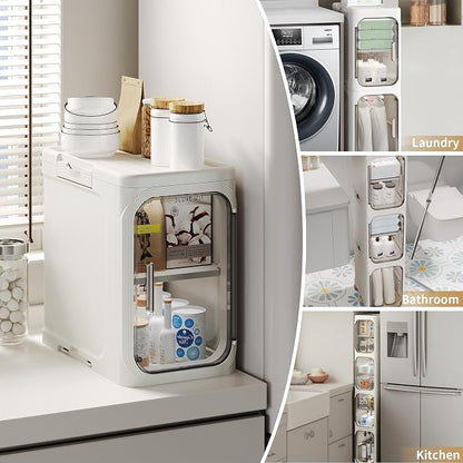 3-Tier Tall Narrow Storage Cabinet, Slim Bathroom Storage Cabinet - Image 3