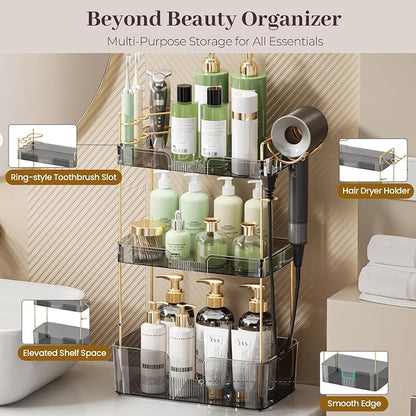 Aveniee Bathroom Counter Organizer, 3 Tier Skincare Perfume Countertop Storage - Image 4