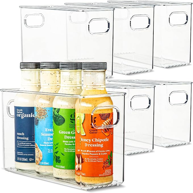 primebox Plastic Food Storage 6 Pack Clear Container Bin by primebox