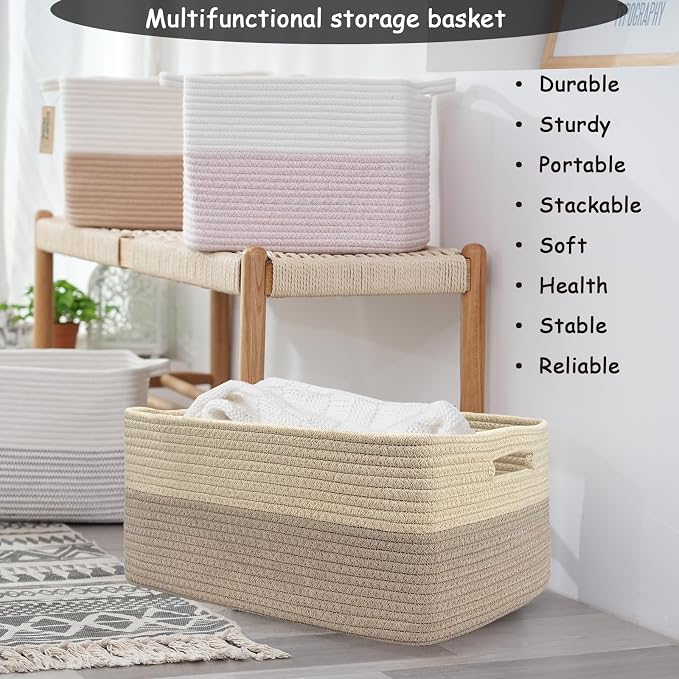COMFY-HOMI 3 pcs Large Storage Baskets - Image 5