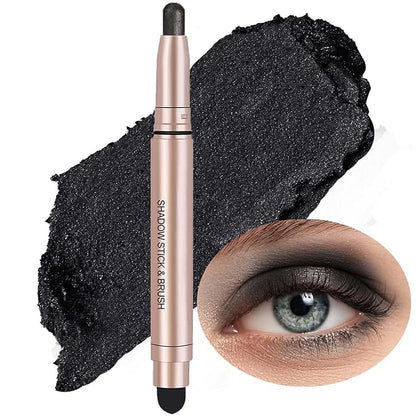 Black Eyeshadow Stick Makeup, Waterproof Hypoallergenic Long Lasting Cream Eye by Qeetvia