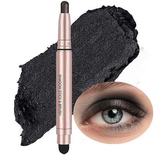 Black Eyeshadow Stick Makeup, Waterproof Hypoallergenic Long Lasting Cream Eye by Qeetvia