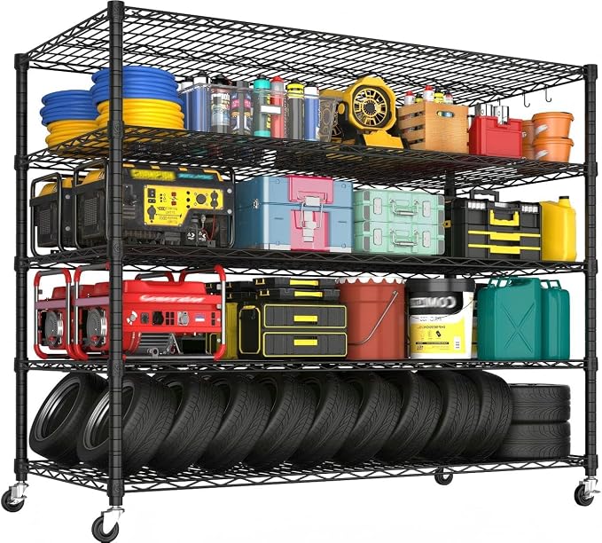 PrimeZone 5 Tier 80.7"H x 55.5"W x 24"D Wire Shelving by PrimeZone