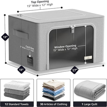 Sorbus Storage Bins with Metal Frame - Image 4