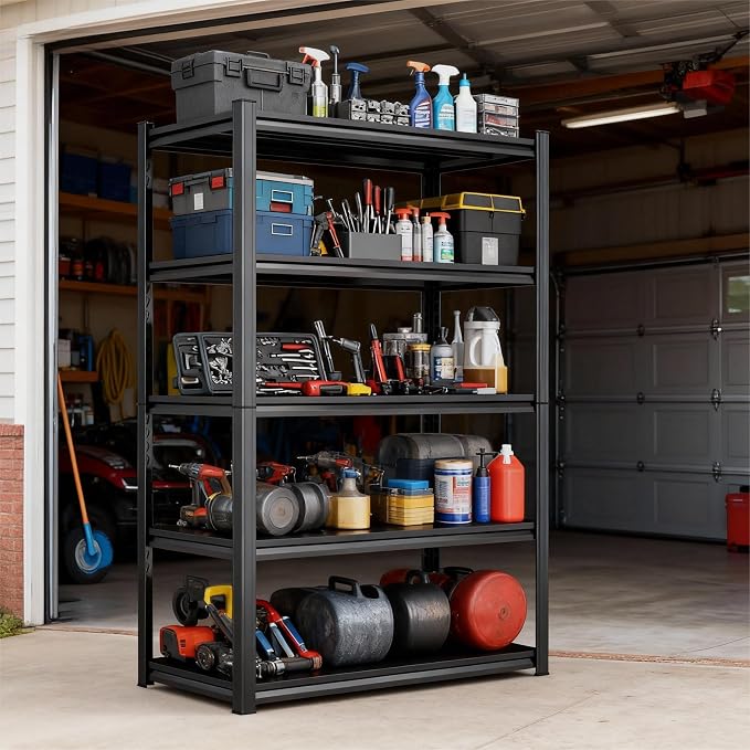 Metal Garage Shelving Unit, 5-Tier Garage Storage Shelves Heavy Duty - Image 6