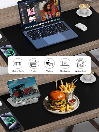 TopMade Mouse Pad with 15W Wireless Charging & Phone Holder, 31.5" x 15.75" XXL - Image 6