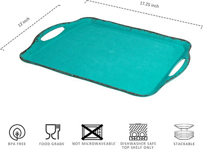LEHAHA Large Farmhouse Melamine Serving Platters, Serving Tray - Image 6