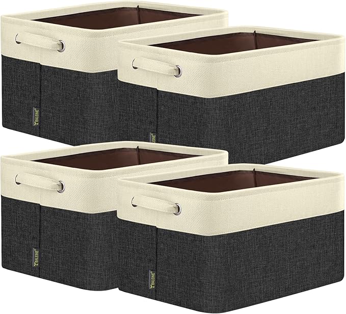 BALEINE 4 Pack Fabric Storage Bins by BALEINE