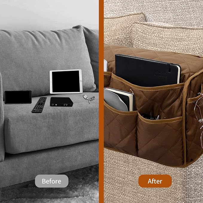 MEHIDFY Armchair Caddy, Waterproof Sofa Armrest Organizer, Non Slip Recliner - Image 4