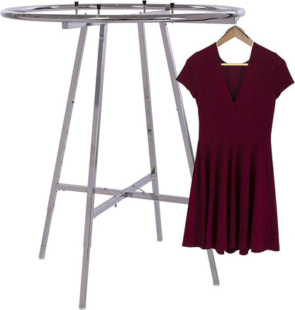 Econoco 42-Inch Folding Round Garment Rack, Adjustable 46–66″ Height Retail - Image 2