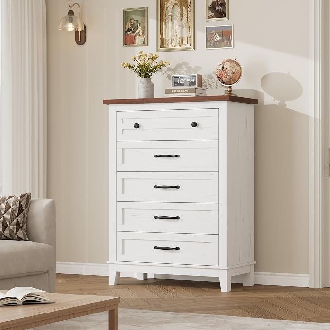 GarveeHome 5 Dresser for Bedroom, 41.3 in Tall Vertical Drawer Dresser - Image 4