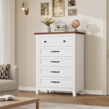 GarveeHome 5 Dresser for Bedroom, 41.3 in Tall Vertical Drawer Dresser - Image 4