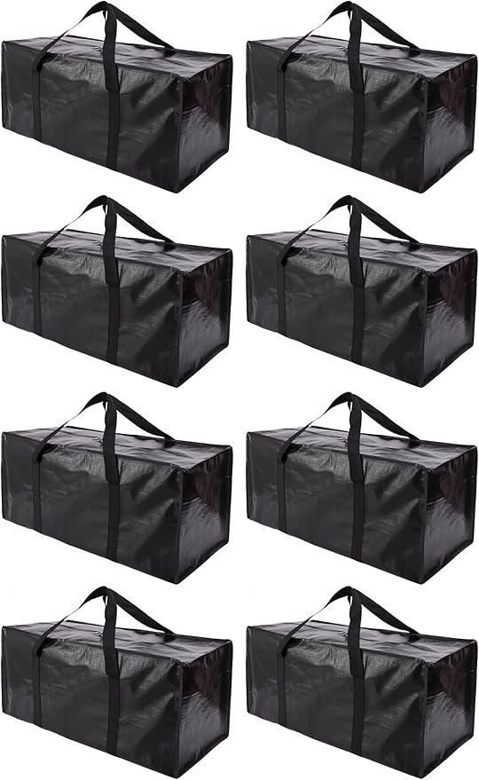 Extra Large Moving Bags with Zippers & Carrying Handles, Heavy-Duty Storage Tote by PANDA+JOYS