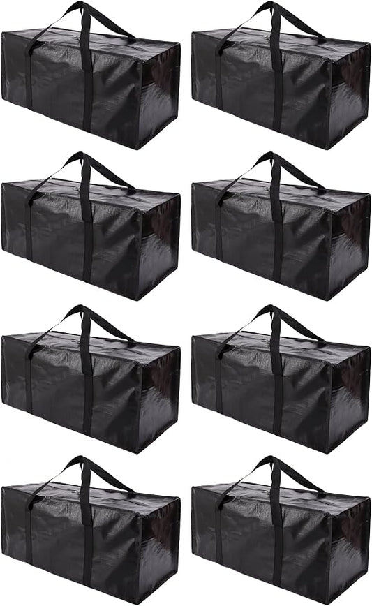 Extra Large Moving Bags with Zippers & Carrying Handles, Heavy-Duty Storage Tote by PANDA+JOYS