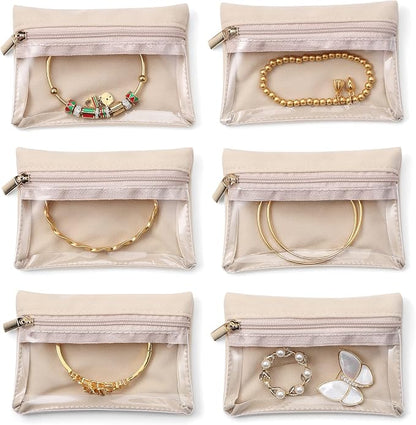 Vlando 6 Pcs Travel Jewelry Organizer Velvet Jewelry Pouch - Image 8