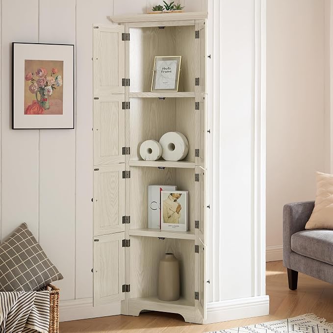 72" H Farmhouse Corner Storage Cabinet - Image 6
