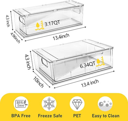3 Pack Refrigerator Organizer Bins - Image 4