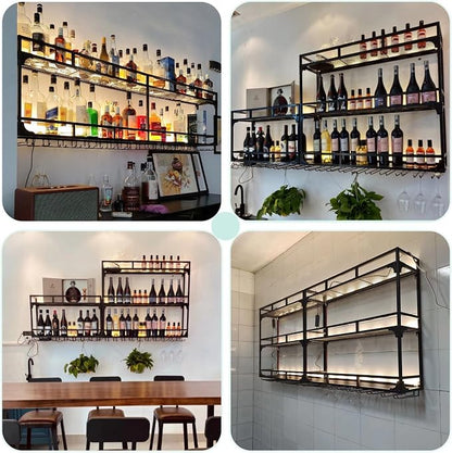 47.2in Wall Mounted Wine Rack, Wine Rack Wall Mounted - Image 5