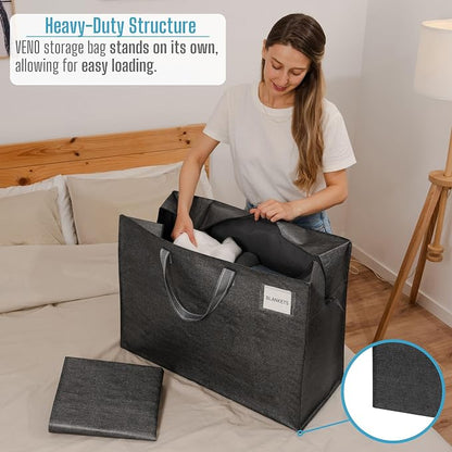 VENO 4 Pack Heavy Duty Moving Bags, Storage Bags, Packing Supplies, Top Zipper - Image 2
