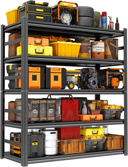 Storage Shelves, Garage Metal Shelving Unit, Adjustable, Double-Layer Column by Beaunatixx