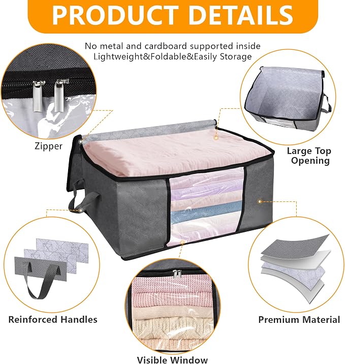 2 Pack Clothes Organizer Storage Bags - Image 4