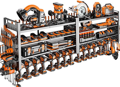 66" W Super Large Power Tool Organizer Wall Mount, Heavy Duty Cordless Tool by SHOMEXTOL