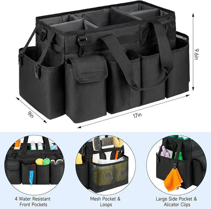 Cleaning Caddy Bag, Extra Large Cleaning Supplies Organizer - Image 4