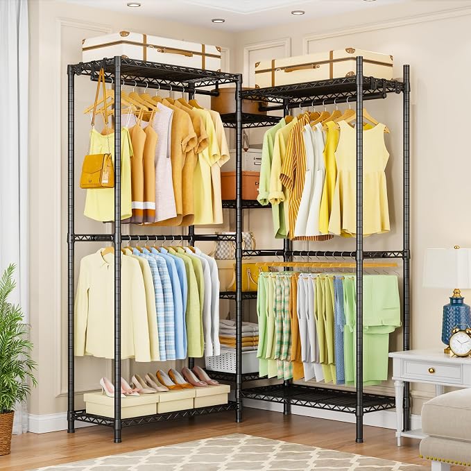 Ulif E4 Clothes Rack, Heavy-Duty Garment Rack, Metal Freestanding Clothing - Image 4
