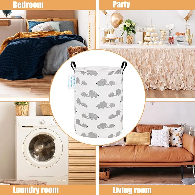 LANGYASHAN Storage Bin, Canvas Fabric Collapsible Organizer Basket - Image 3