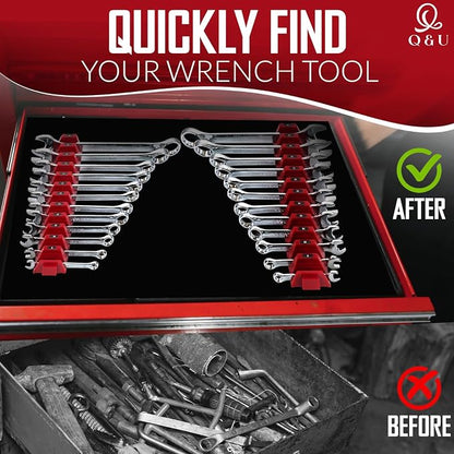 Q&U Wrench Organizer Modular System – 48 PCS Magnetic Wrench Organizer - Image 4