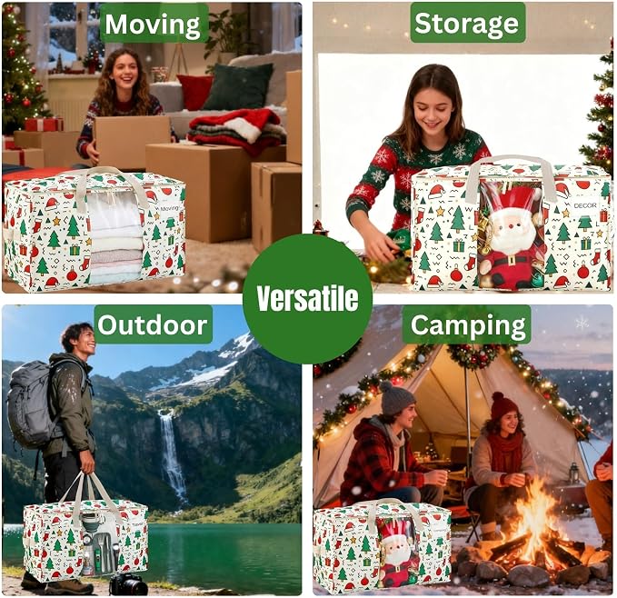 VENO 2 Pack Moving Bags, Large Christmas Storage Bins - Image 8