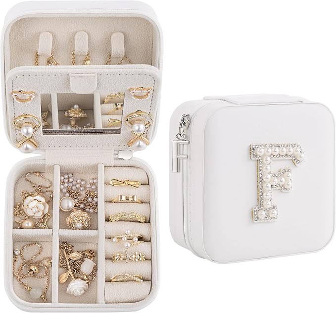 Birthday Gifts For Women, Initial Jewelry Box, Travel Jewelry Case, Gifts for by Unknown