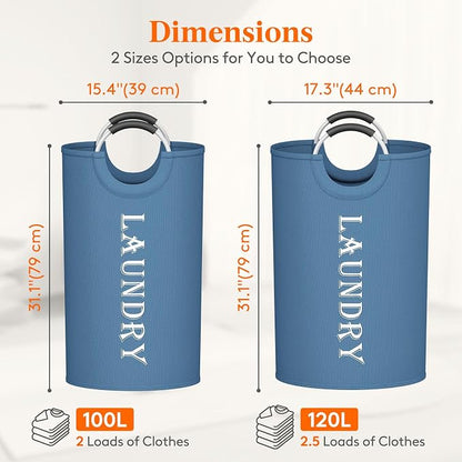 Lifewit 120L 2-Pack Large Laundry Basket, Collapsible Laundry Hamper - Image 2