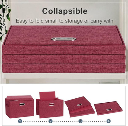 Large 17" 36 Quart Collapsible Stackable Storage Bins - Image 4