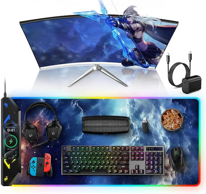 TopMade Wireless Charging Mouse Pad, RGB Gaming Mousepad, 35.4" x 15.8" Extra by TopmadeProduct-Ordernow