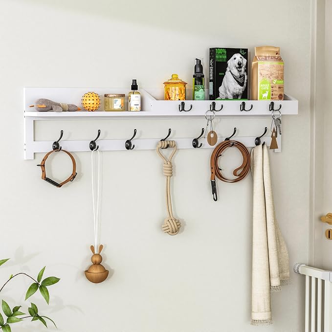 AMBIRD 35 inch Coat Rack Wall Mount, Extra Long Coat Hooks Wall Mount, Entryway - Image 2