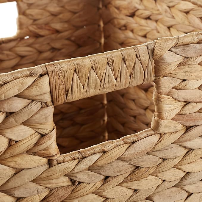Casafield 13" x 13" Water Hyacinth Storage Baskets, Natural - Image 5