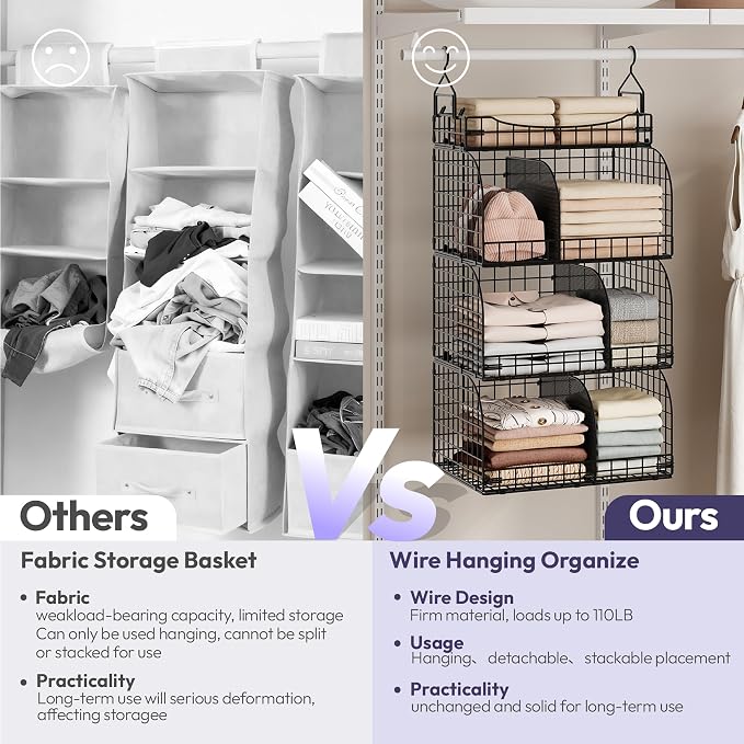 SWTYMIKI Hanging Closet Organizer Storage - Image 6