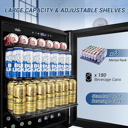 24 Inch Beverage Refrigerator Under Counter, and Milk - Image 3