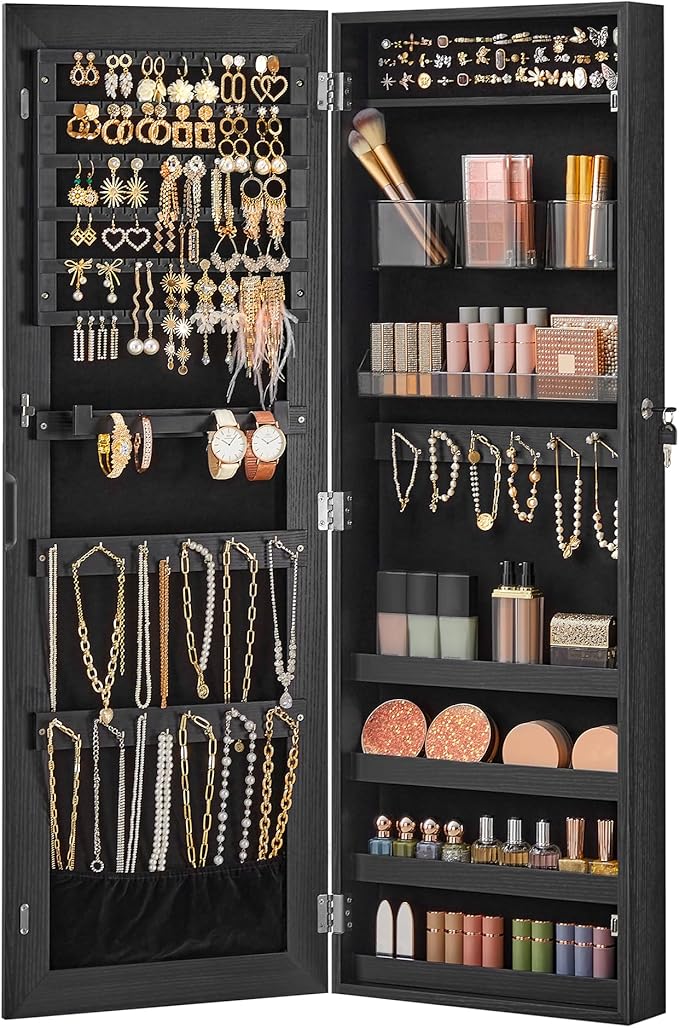 SONGMICS Mirror Jewelry Cabinet Armoire, Wall or Door Mounted Jewelry Storage by SONGMICSbySONGMICSHOME