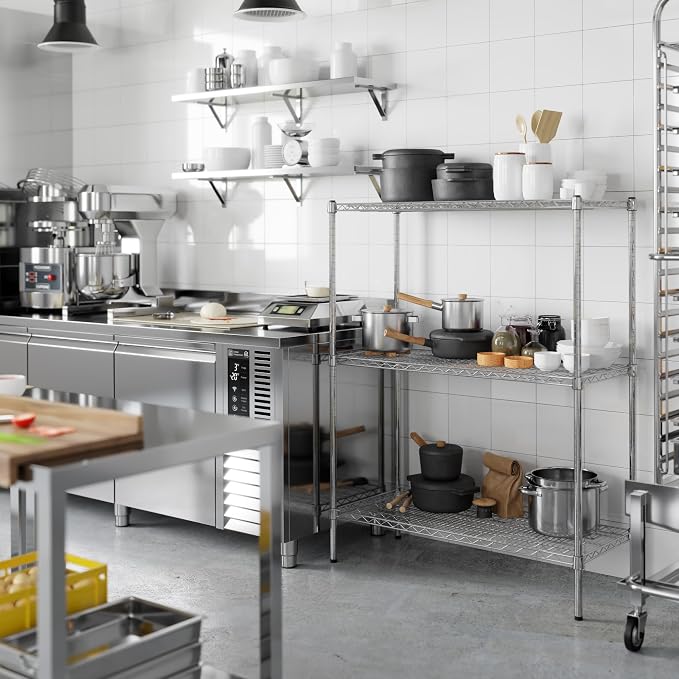 18" Deep x 42" Wide x 54" Height Wire Shelving Kit | 3-Tier | NSF Commercial - Image 5